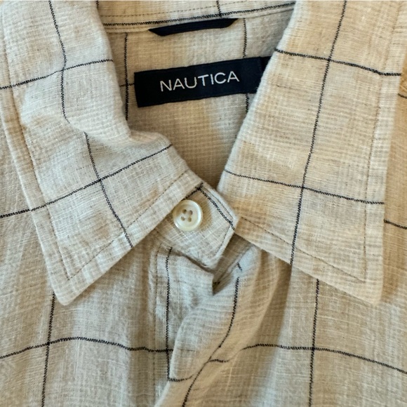 Nautica Linen short sleeve button down shirt - Picture 2 of 6